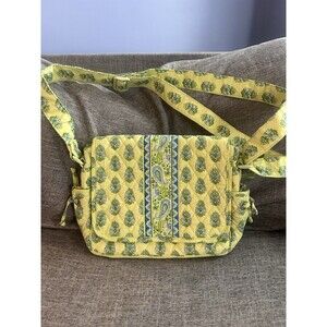 Vera Bradley Lindsay Purse In Citrus Lime Elephant Crossbody Adjustable